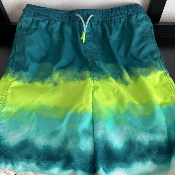 Cat & Jack Other - Vibrant Green and Blue Swim Shorts